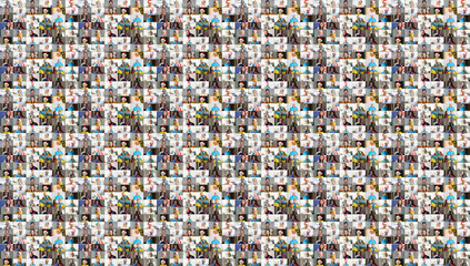 Large set of various business images in the office