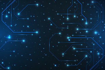 Circuits blue gradient digital background