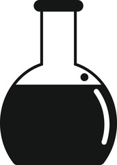 Biodegradable plastic flask icon simple vector. Eco bottle