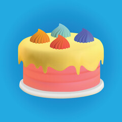 piece of cake 3d icon 