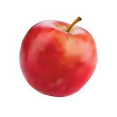 red apple isolated on white