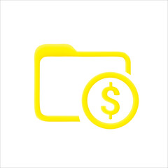 folder icon with doller symbol