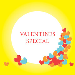 background with heart bubbles