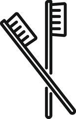 Eco toothbrush icon outline vector. Recycle container