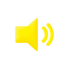 yellow volum 3d icon