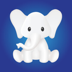 white elephant cartoon