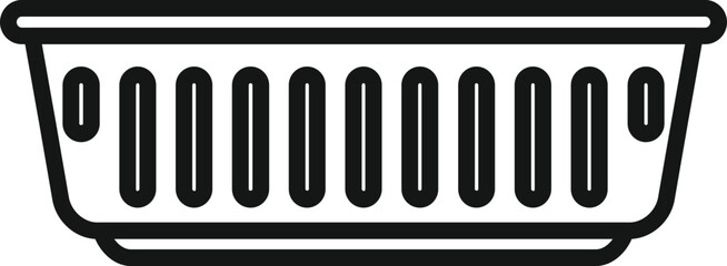 Biodegradable plastic box icon outline vector. Water compost