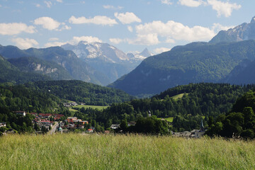 Fototapeta na wymiar The panorama of Berchtesgaden, Koenigsee region, Germany