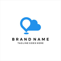 Cloud logo design vector template