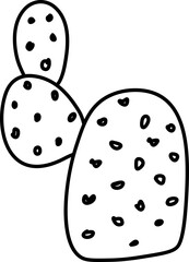 Cacti and Succulents Clipart, Houseplants, Potted Cactus Outline,