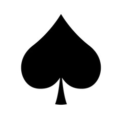 Fototapeta premium Vector flat peak spades card sign isolated on white background
