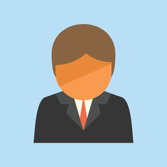 Secret agent icon flat vector. Phone receptionist