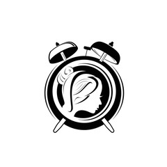 alarm clock salon beauty logo