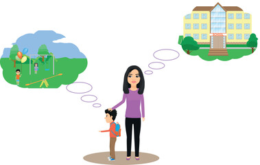 While your mother thinks of education, the child dreams of the playground