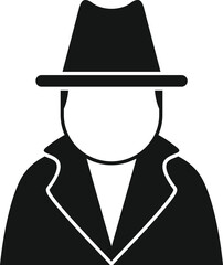 Security agent icon simple vector. Secret service