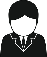 Secret agent icon simple vector. Phone receptionist