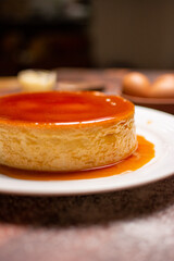Flan . Quesillo. Creme brulee. Milk and egg dessert. Egg tart. Desert. Candy.