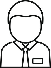Office agent icon outline vector. Person support