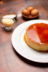 Flan . Quesillo. Creme brulee. Milk and egg dessert. Egg tart. Desert. Candy.