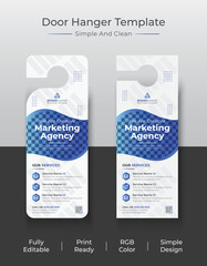 Corporate Door Hanger, Simple Door hanger, do not disturb and make up room sign