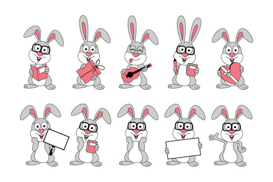 cute rabbit animal cartoon graphic