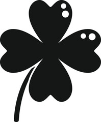 Obraz premium Irish luck clover icon simple vector. Luck japan