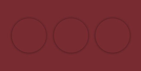 Simple backgrounds with circles of the same color: dark green, burgundy, black and brown. Place to insert. Business advertising.