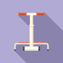 Workout equipment icon flat vector. Sport physical