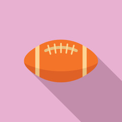 American football ball icon flat vector. Active sport