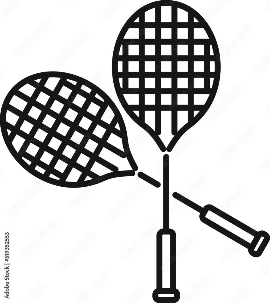 Wall mural Badminton icon outline vector. Sport exercise