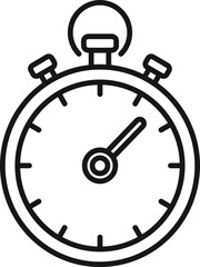 Sport stopwatch icon outline vector. Active fitness