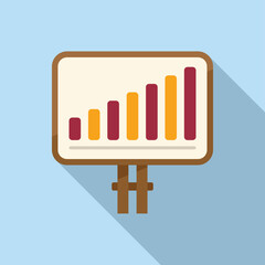 Crm banner icon flat vector. Platform system