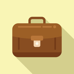 Client briefcase icon flat vector. Platform system