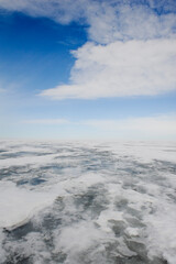 Frozen Lake with Clouds
