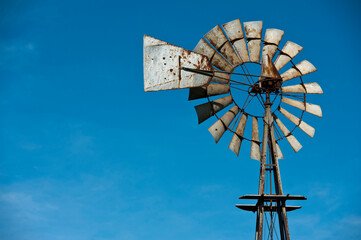 Windmill with Blue Sky