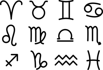 set of zodiac signs
