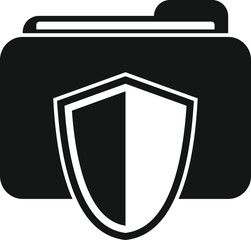 Secured database icon simple vector. Platform system