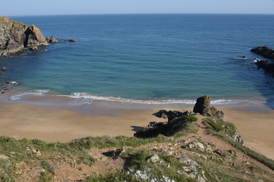 Plage des Soux, c&ocirc;te sauvage, &icirc;le d'Yeu, Vend&eacute;e, France