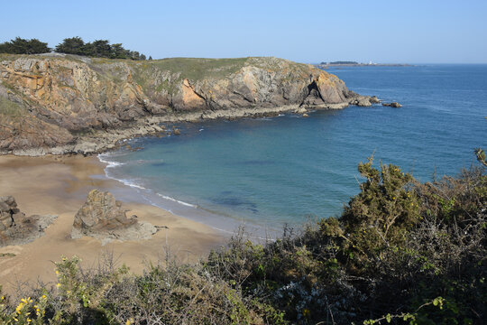 Plage des Soux, c&ocirc;te sauvage, &icirc;le d'Yeu, Vend&eacute;e, France
