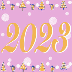 2023,new year,congratulations on the year 2023,christmas tree,gift,snowflakes,snowman,deer,heart,star,man,christmas, pattern, water, vector, design, snow, illustration, snowflake, winter, drop, vector