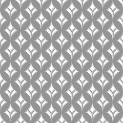 Geometric seamless pattern with crystal 3d black and white lines hand drawing vector. Best use for laminates.