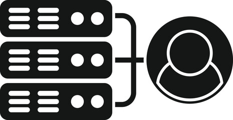 Server client icon simple vector. Platform system