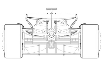 Silhouette F1-75 2022 Car Vector