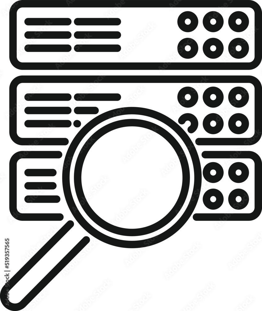 Poster server database icon outline vector. crm data