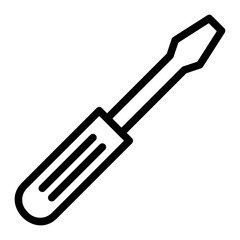 screw driver line icon