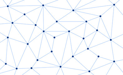 Digital data network connected dots and lines background template. Blockchain linked global graphic vector.
