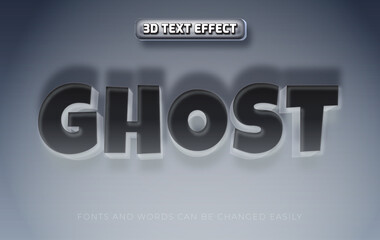 Ghost horror 3d editable text effect style