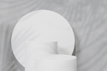 3d rendering Minimal product display on concrete background. podium. Concept scene stage showcase for new product, promotion sale, banner, presentation, cosmetic