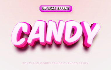 Candy 3d editable text effect style