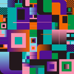 Futuristic Abstract Geometric Vector Graphics Background Made With Color Gradient And Minimalist Geometry Forms